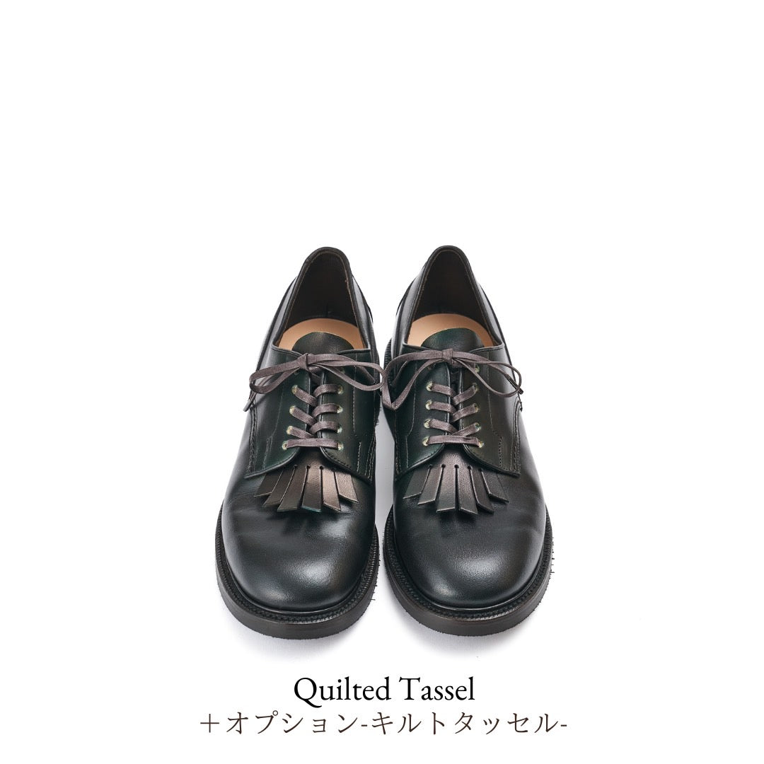 Plain toe Derby - no,3901 / Italian Horse Front / col,Military Black-Hand Dye
