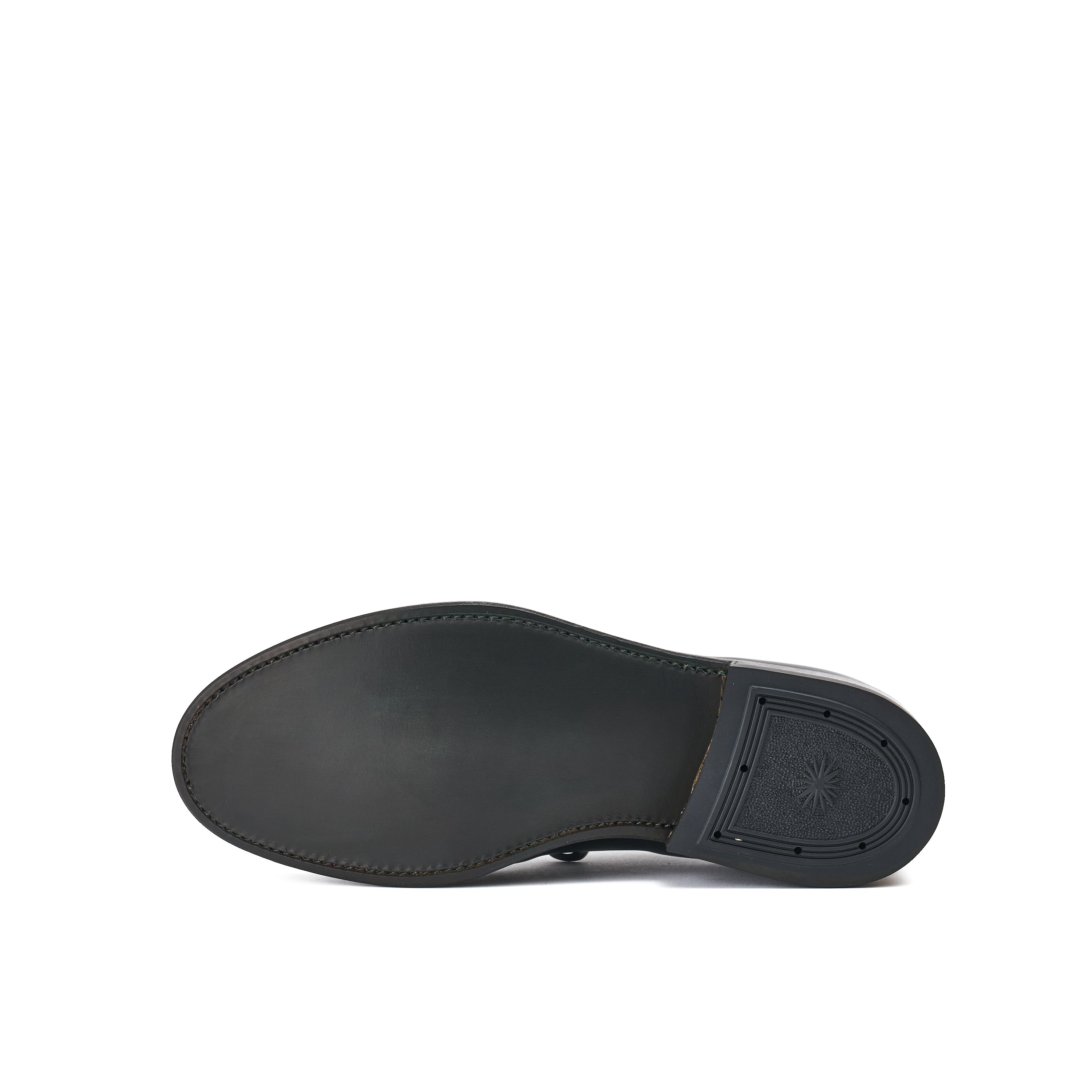 Plain toe Blucher-no,101 / Glazing Cordovan / col,Military Black-Hand Dye