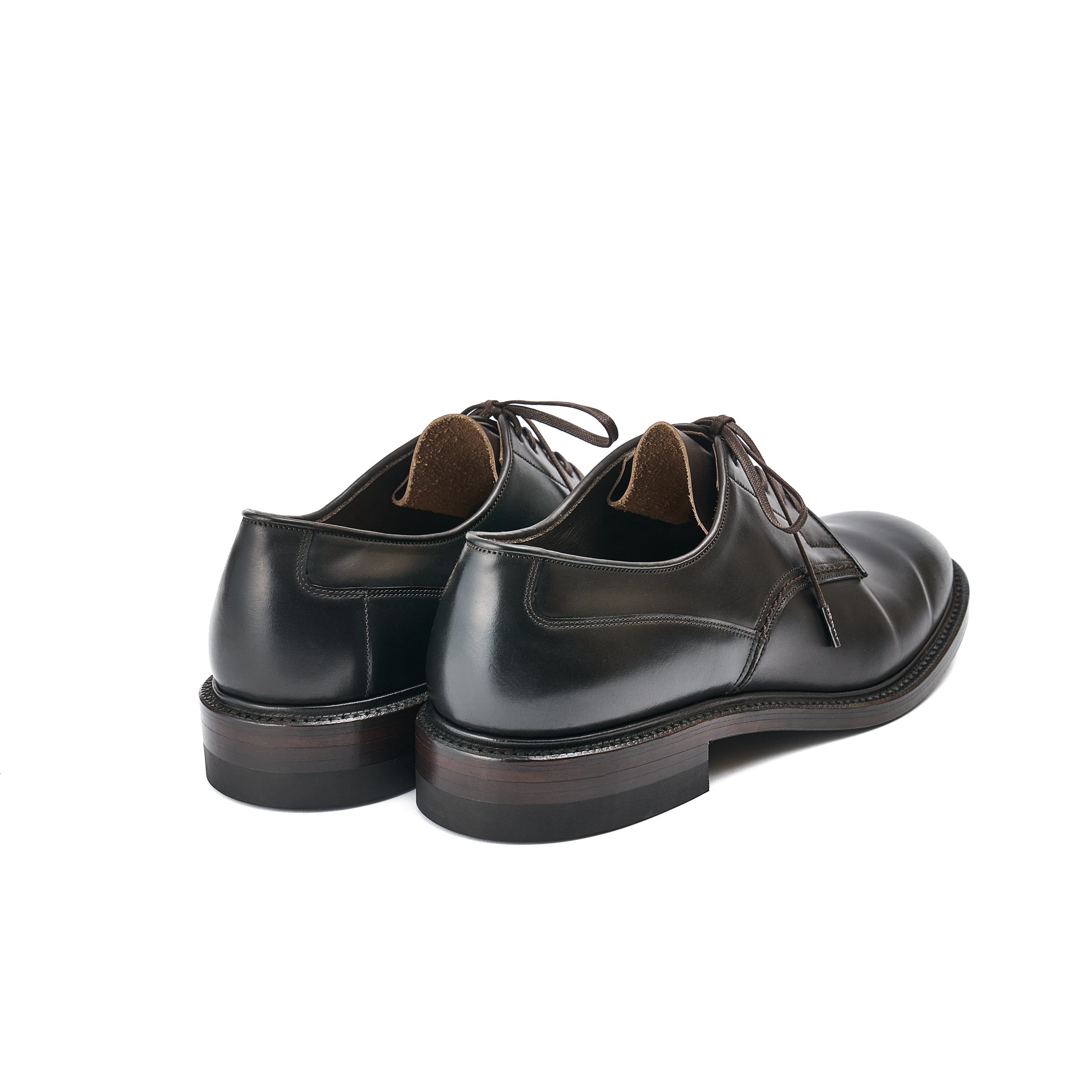 Plain toe Derby-no,3901 / Glazing Cordovan / col,Military Black-Hand Dye