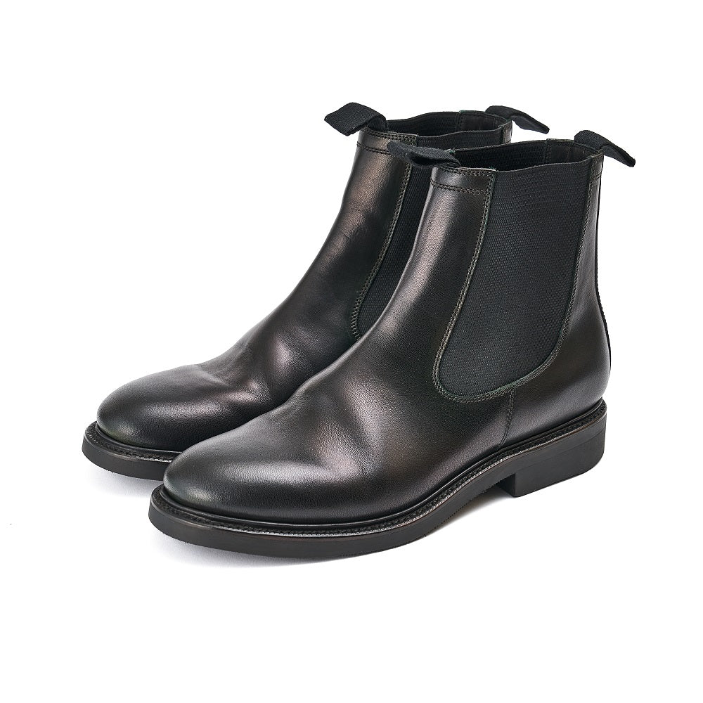 Side Gore Boots - no,3905 / Italian Horse Front / col,Military Black-H