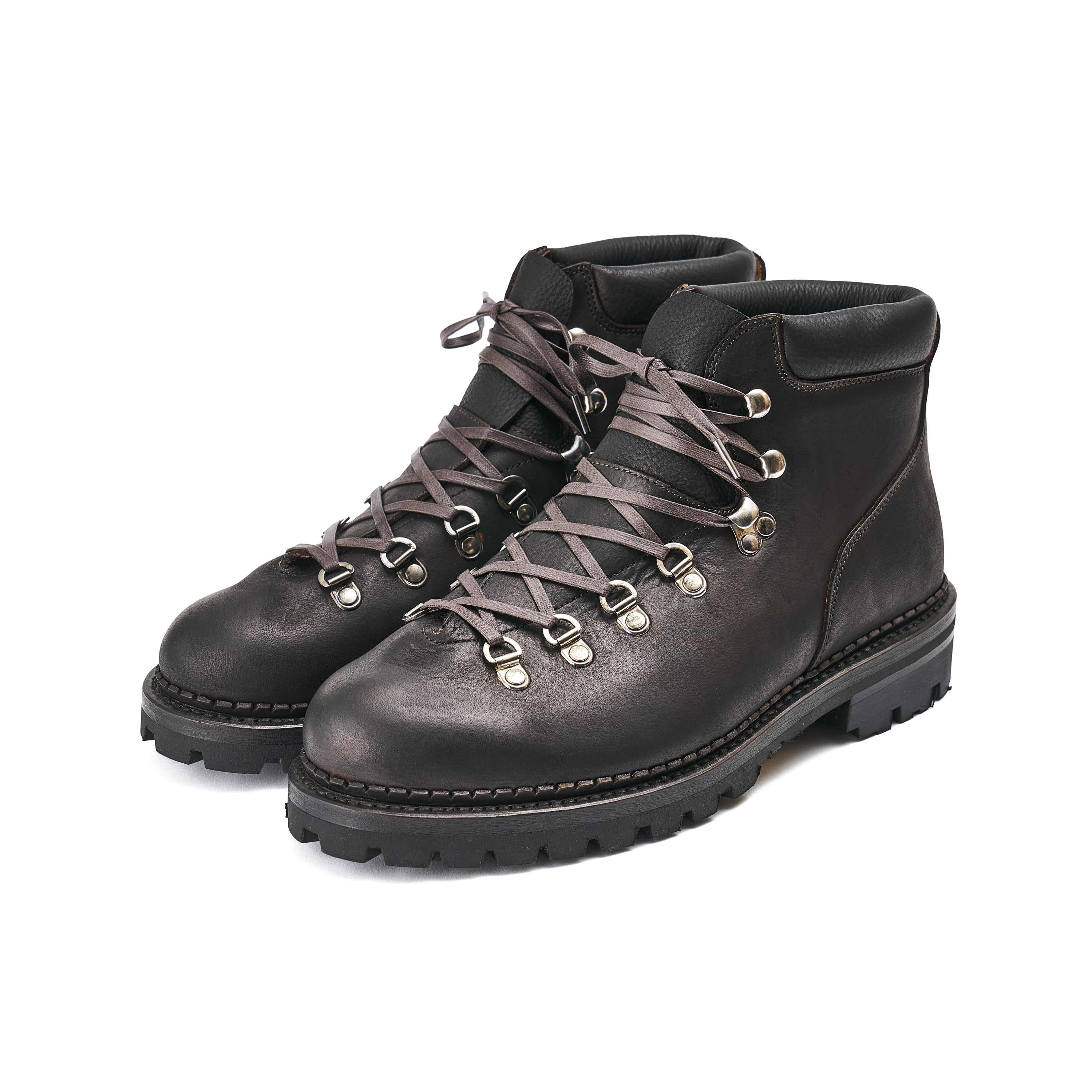 Mountain Boots - no,3318  / Italian Horse Front / col,Military Black-Hand Dye