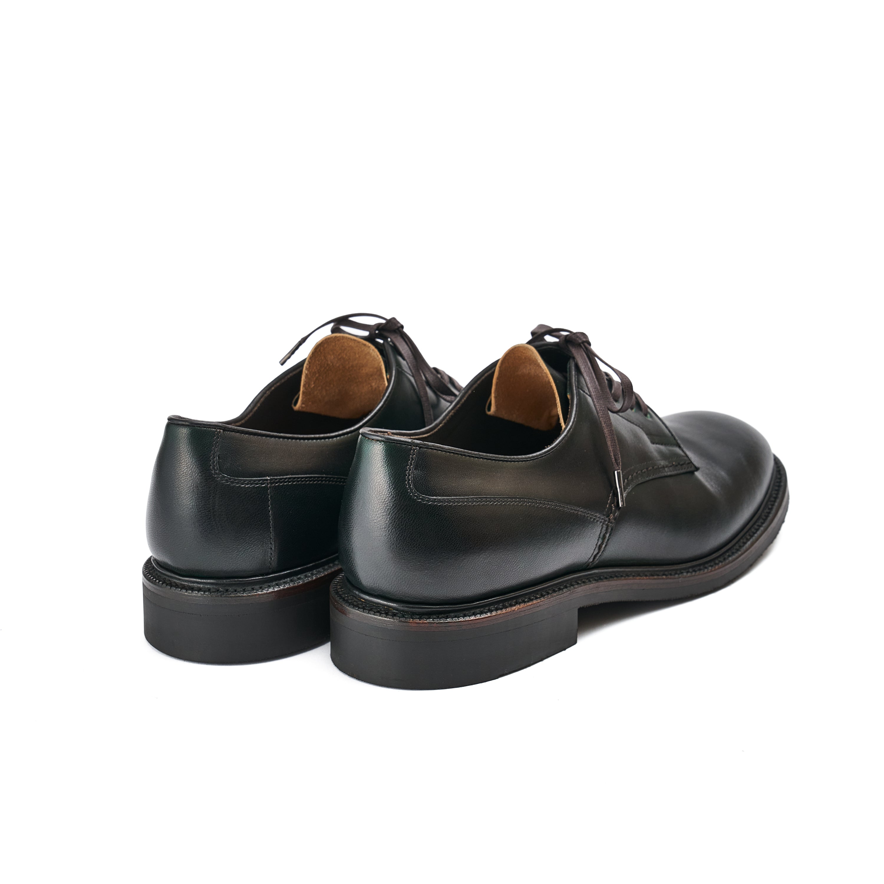 Plain toe Derby - no,3901  / Italian Horse Front / col,Military Black-Hand Dye