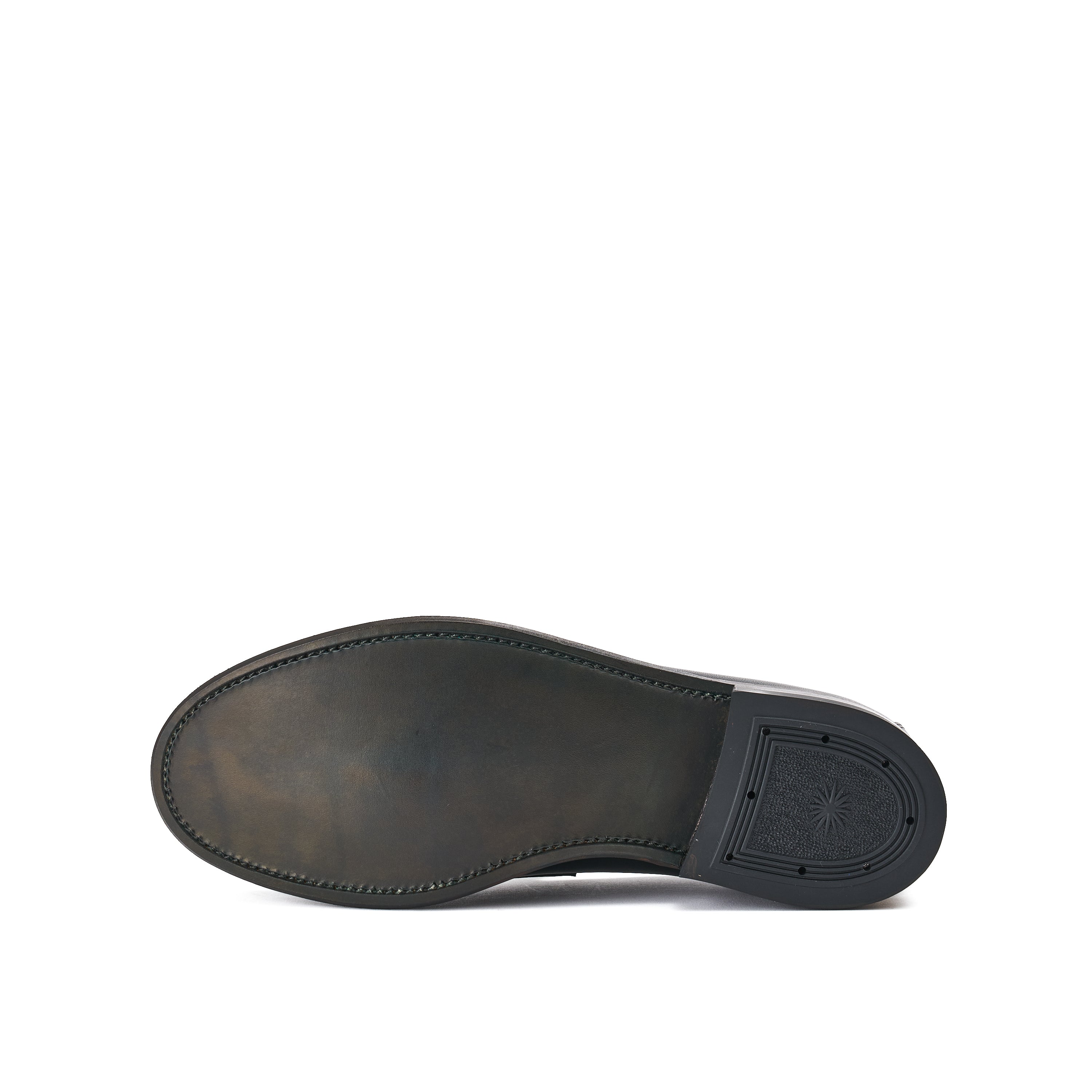 Penny Loafer -no,103  / Italian Horse Front / col,Military Black-Hand Dye