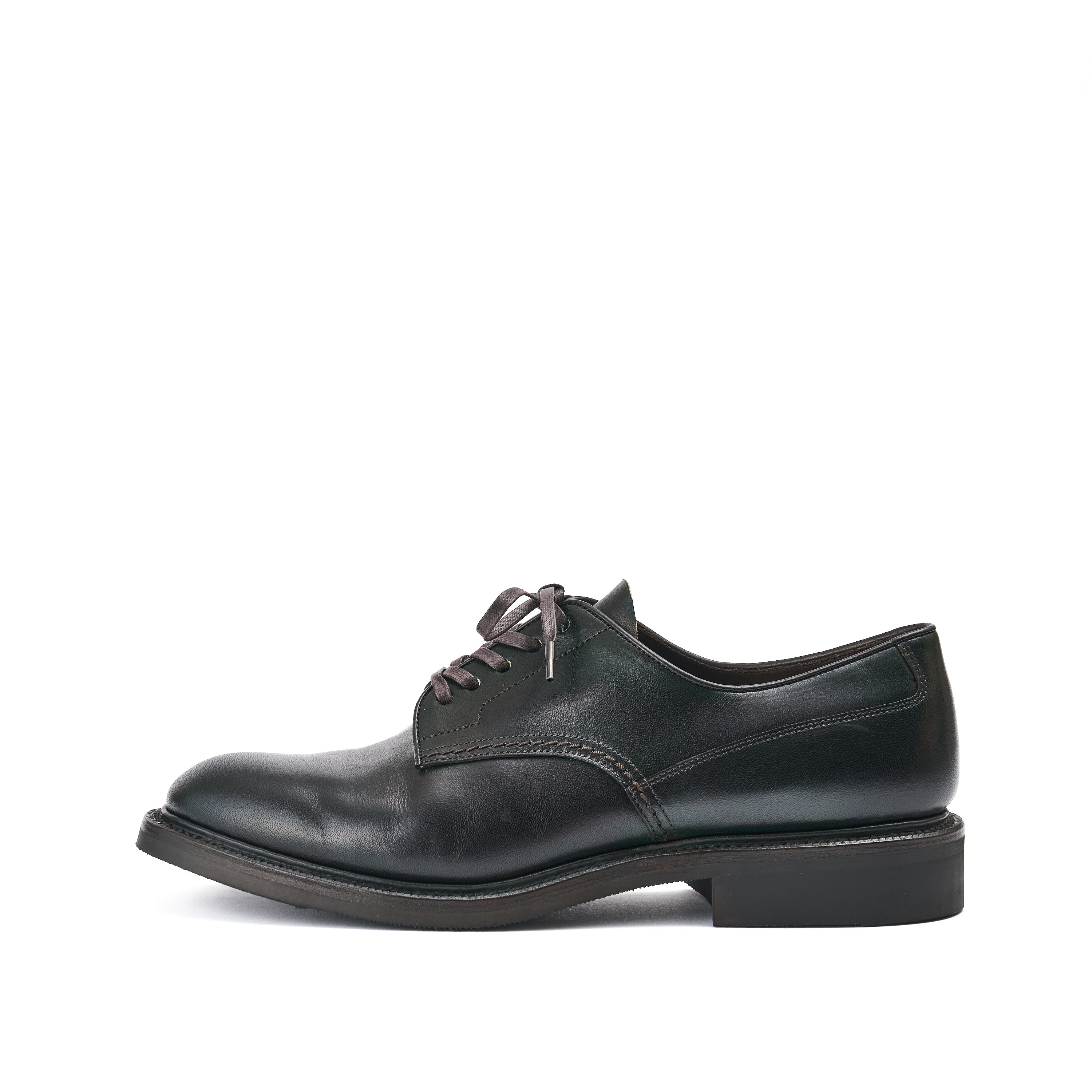 Plain toe Derby - no,3901  / Italian Horse Front / col,Military Black-Hand Dye