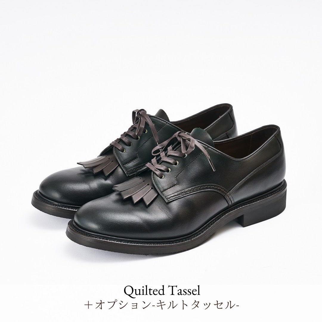 Plain toe Derby - no,3901  / Italian Horse Front / col,Military Black-Hand Dye