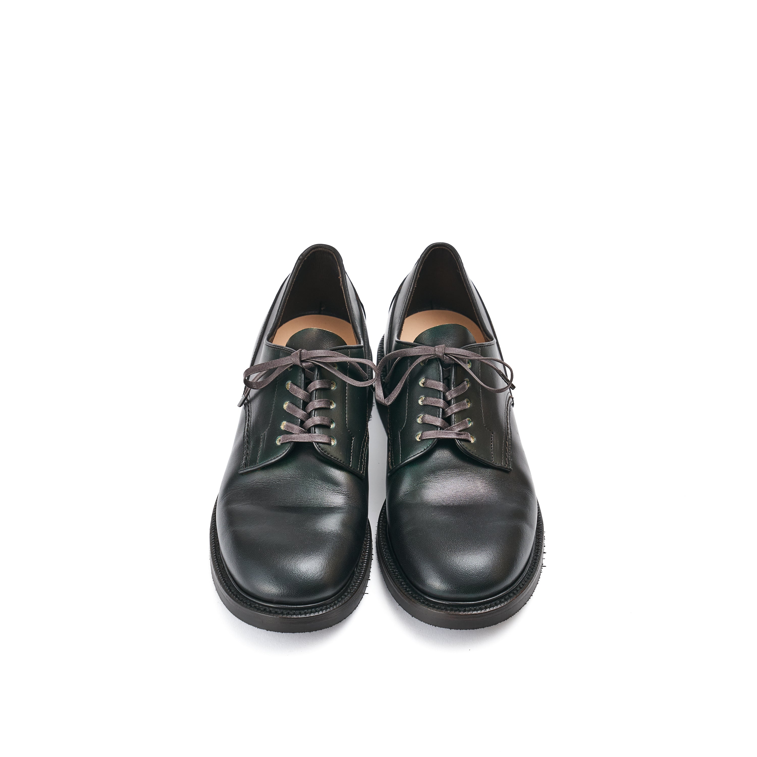 Plain toe Derby - no,3901  / Italian Horse Front / col,Military Black-Hand Dye